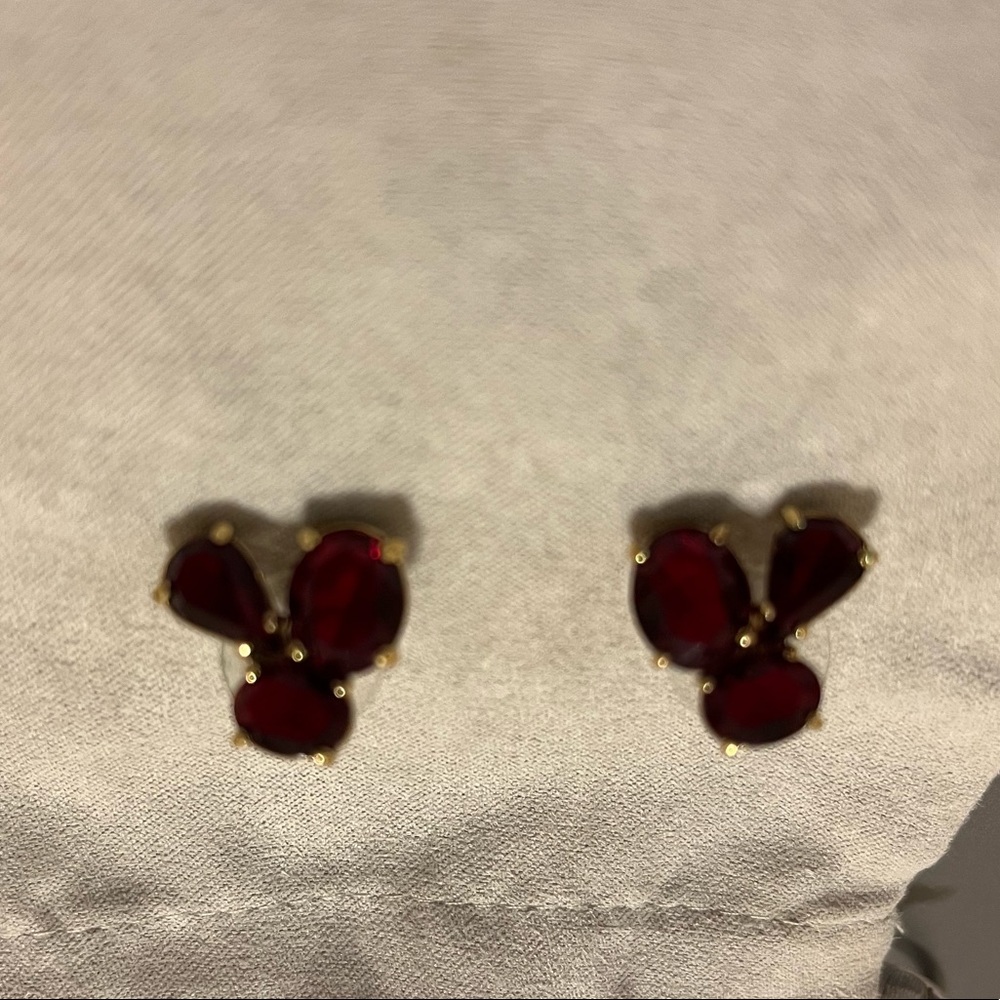 Beautiful Ruby Red Kate Spade Earrings! Perfect for the holidays!